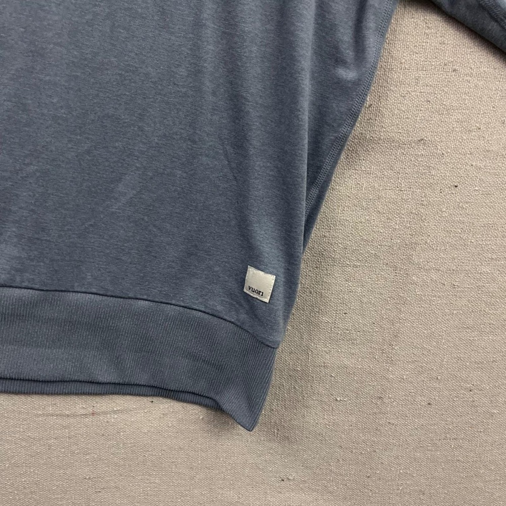 Vuori Halo Crewneck Sweatshirt M Blue Gray Raglan Sleeve Relaxed Fit Loungewear - Picture 2 of 7